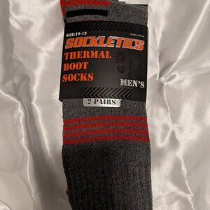NWT Sockletics 2 pack thermal boot socks size 10-13 mens